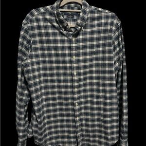 Ralph Lauren Men's Black and White Checkered Shirt